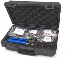 HBM 202-delig slangklem assortiment met klembandtang voor 1-oor slangklemmen inclusief opbergkoffer