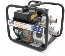 HBM waterpomp 196cc 6,5 pk benzine motor, 600 l/min, 2 inch 50 mm, trekstart, aluminium pomphuis