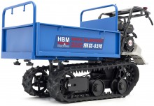 HBM professionele mini dumper op rupsbanden 320 kg 196 cc 6,5 PK kantelbaar 60 cm breed 6 versnellingen
