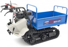 HBM professionele mini dumper op rupsbanden 320 kg 196 cc 6,5 PK kantelbaar 60 cm breed 6 versnellingen
