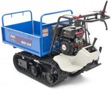 HBM professionele mini dumper op rupsbanden 320 kg 196 cc 6,5 PK kantelbaar 60 cm breed 6 versnellingen
