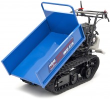 HBM professionele mini dumper op rupsbanden 320 kg 196 cc 6,5 PK kantelbaar 60 cm breed 6 versnellingen
