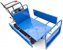 HBM professionele mini dumper op rupsbanden 320 kg 196 cc 6,5 PK kantelbaar 60 cm breed 6 versnellingen
