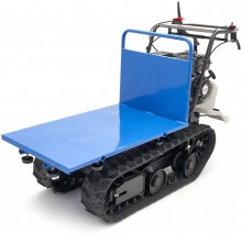 HBM professionele mini dumper op rupsbanden 320 kg 196 cc 6,5 PK kantelbaar 60 cm breed 6 versnellingen
