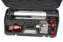 HBM professionele rotatielaserwaterpas met statief - 30 meter - rood laserklasse 2, 635 nm, AA-batterij