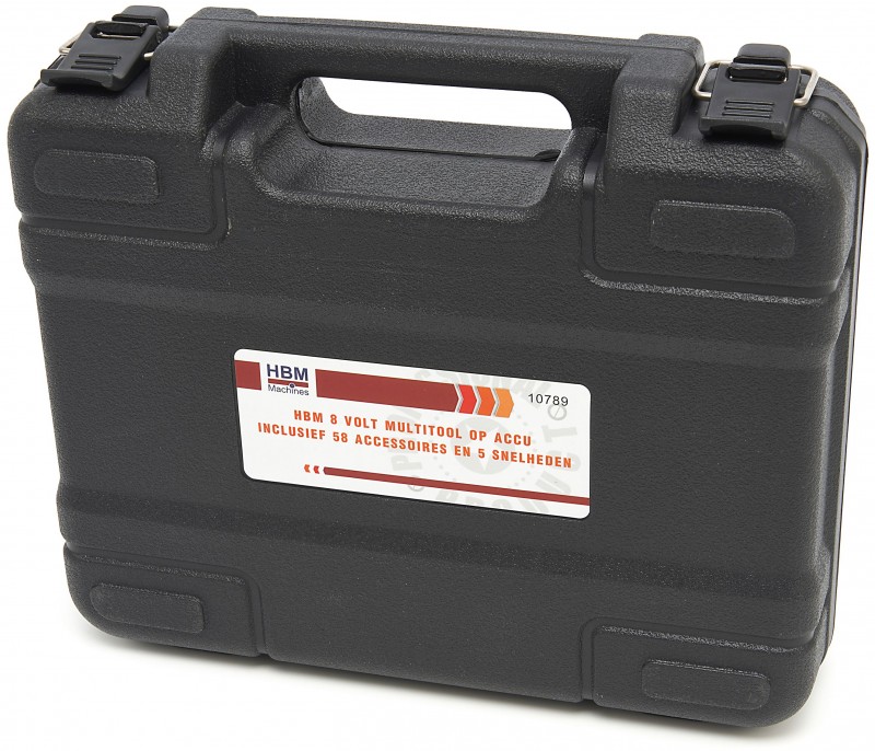 HBM 8V Multitool op Accu met 58 Accessoires en 5 Snelheden
