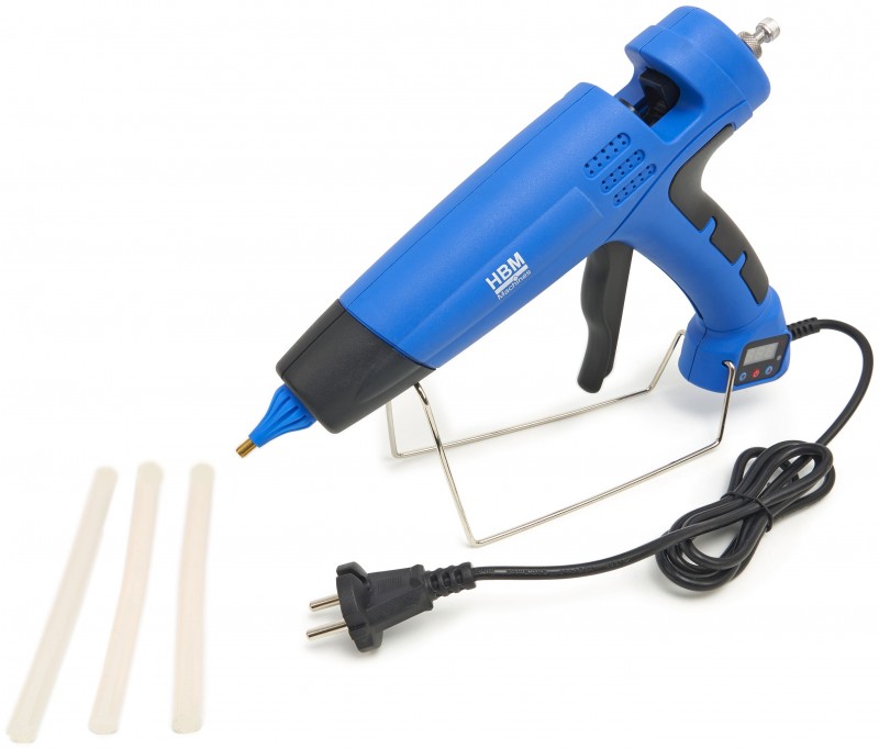 HBM 500 Watt Professioneel Lijmpistool 11 mm met Verstelbare Temperatuur en Digitaal Display, Max. 220 °C