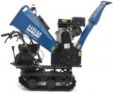 HBM Professionele 4-Takt 15 PK 420 cc Benzine Hakselaar/Houtversnipperaar op Rupsbanden, 70 mm, Veiligheidsbeugel