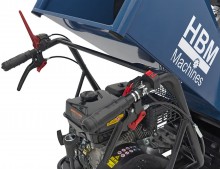 HBM Professionele 4-Takt 15 PK 420 cc Benzine Hakselaar/Houtversnipperaar op Rupsbanden, 70 mm, Veiligheidsbeugel