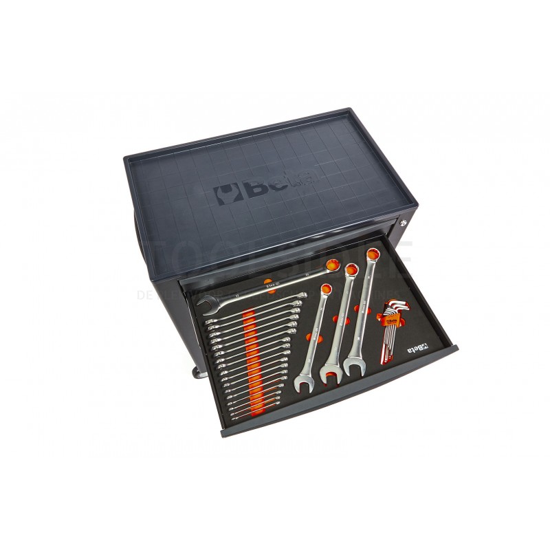 Beta 7 skuffer Tool Trolley C24S med Beta 146 Piece Easy Filling for Tool Wa