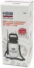 HBM 5 Liter Elektrisk Opladelig Tryksprøjte på Batteri 2.5Ah