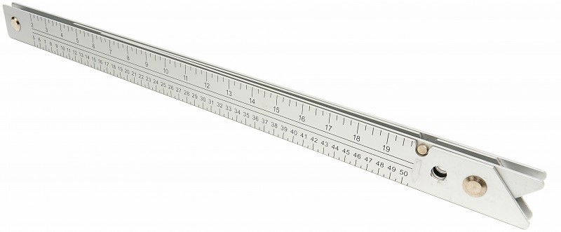 HBM Opvouwbare Winkelhaak 1200 mm Staal - Centimeter & Millimeter

