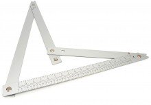 HBM Opvouwbare Winkelhaak 1200 mm Staal - Centimeter & Millimeter
