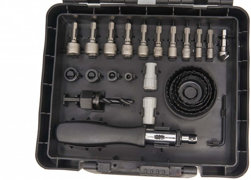 HBM 204-delige Bitset, Borenset en Gatzagenset Deluxe voor Metaal en Hout HBM 204-delige Bitset, Borenset en Gatzagenset Deluxe voor Metaal en Hout