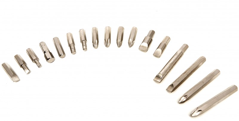 HBM 18-delige slagschroevendraaier set 1/2 inch Sleufkop, Hex, Philips