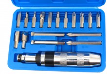 HBM 18-delige slagschroevendraaier set 1/2 inch Sleufkop, Hex, Philips