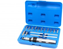 HBM 18-delige slagschroevendraaier set 1/2 inch Sleufkop, Hex, Philips