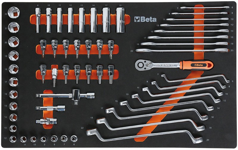 Beta gevulde gereedschapswagen 2400S O7/E-M - 309-delig, 7 laden, slot, 4 zwenkwielen, 800 kg, oranje Beta gevulde gereedschapswagen 2400S O7/E-M - 309-delig, 7 laden, slot, 4 zwenkwielen, 800 kg, oranje