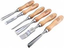 HBM Gutsenset en Steekbeitelset 7-delig met Houten Hamer 220 mm