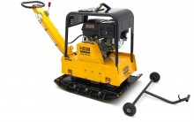 HBM Professionele 13 PK Reversible Trilplaat 820 x 650 mm 38 kN incl. Wielenset en Bestrating Beschermplaat