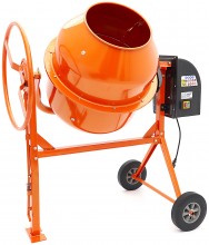 HBM 200 Liter Mobil Betonblander/Betonmixer 800 W 230 V Stål.