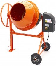 HBM 200 Liter Mobil Betonblander/Betonmixer 800 W 230 V Stål.