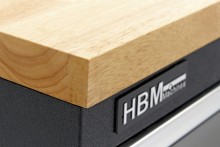 HBM Professionel Værktøjsskab Arbejdsbænk 9 Skuffer 136 cm Stål Træ Værkstedsindretning