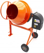 HBM 200 Liter Mobil Betonblander/Betonmixer 800 W 230 V Stål.