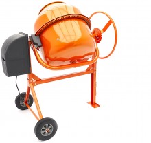 HBM 200 Liter Mobil Betonblander/Betonmixer 800 W 230 V Stål.
