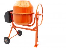 HBM 200 Liter Mobil Betonblander/Betonmixer 800 W 230 V Stål.