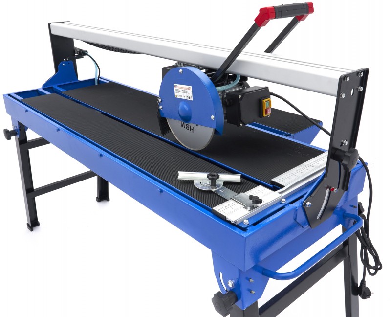 HBM Professionel Fliseskæremaskine 1200 mm - Fliseskærer 1200W, 230V, Snitlængde 1.200 mm, Geringsvinkel 45°.