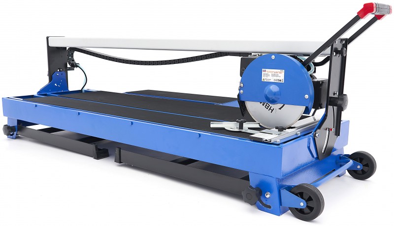 HBM Professionel Fliseskæremaskine 1200 mm - Fliseskærer 1200W, 230V, Snitlængde 1.200 mm, Geringsvinkel 45°.