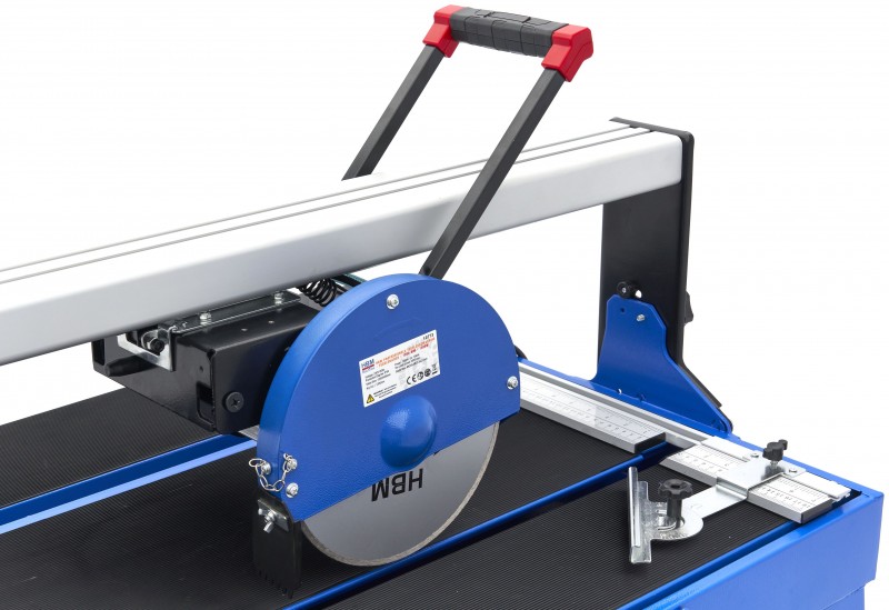 HBM Professionel Fliseskæremaskine 1200 mm - Fliseskærer 1200W, 230V, Snitlængde 1.200 mm, Geringsvinkel 45°.