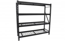 HBM stellingkast staal zwart, 4 planken, 4 x 200 kg, 183 x 183 x 61 cm HBM stellingkast staal zwart, 4 planken, 4 x 200 kg, 183 x 183 x 61 cm