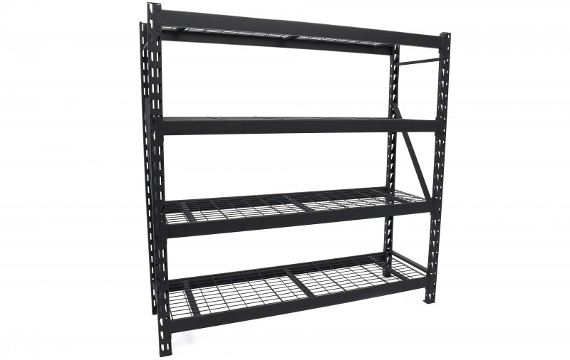 HBM stellingkast staal zwart, 4 planken, 4 x 200 kg, 183 x 183 x 61 cm HBM stellingkast staal zwart, 4 planken, 4 x 200 kg, 183 x 183 x 61 cm