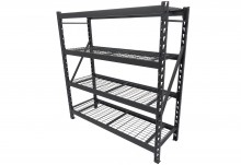 HBM stellingkast staal zwart, 4 planken, 4 x 200 kg, 183 x 183 x 61 cm HBM stellingkast staal zwart, 4 planken, 4 x 200 kg, 183 x 183 x 61 cm