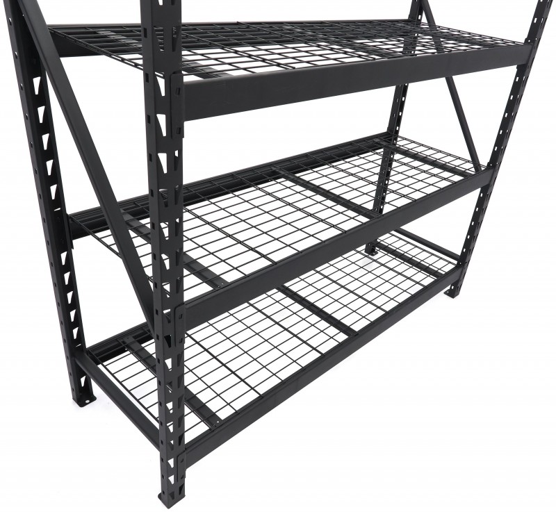 HBM stellingkast staal zwart, 4 planken, 4 x 200 kg, 183 x 183 x 61 cm HBM stellingkast staal zwart, 4 planken, 4 x 200 kg, 183 x 183 x 61 cm