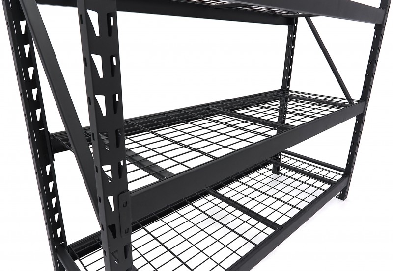 HBM stellingkast staal zwart, 4 planken, 4 x 200 kg, 183 x 183 x 61 cm HBM stellingkast staal zwart, 4 planken, 4 x 200 kg, 183 x 183 x 61 cm