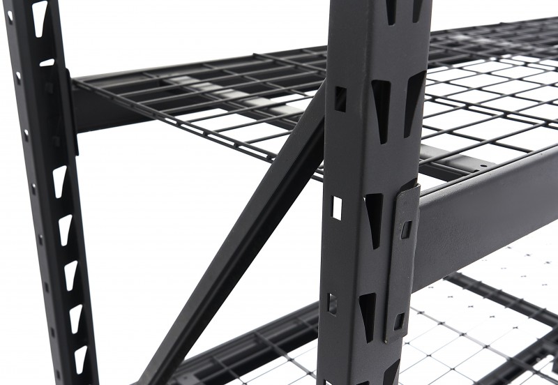 HBM stellingkast staal zwart, 4 planken, 4 x 200 kg, 183 x 183 x 61 cm HBM stellingkast staal zwart, 4 planken, 4 x 200 kg, 183 x 183 x 61 cm