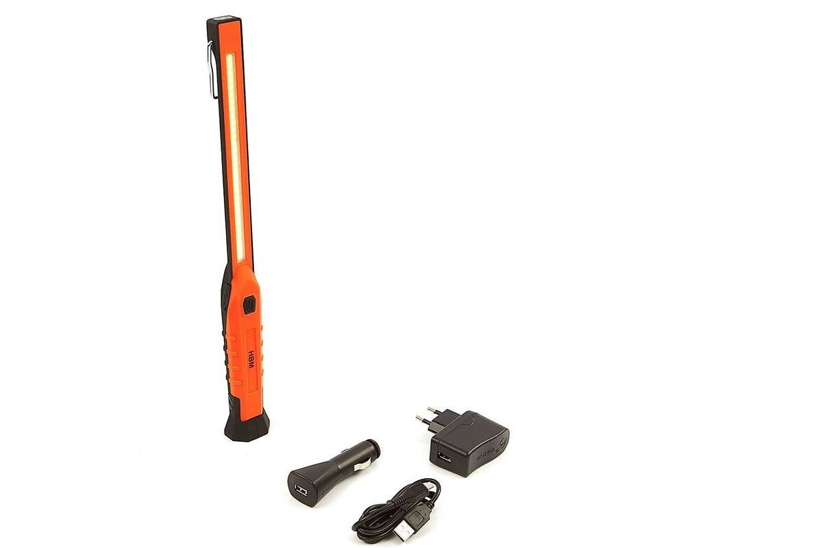 Hbm professionell laddningsbar extra smal LED-ficklampa 300 lumen