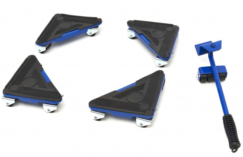 HBM 5-delige Verhuisdolly Set inclusief Hefboom - Max. 150 kg
