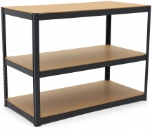 HBM reol af metal MDF 3 x 265 kg 120 x 60 x 90 cm