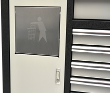 HBM 168 cm Professionele verrijdbare gereedschapswagen en werkbank met massief houten werkblad, 500 kg draagvermogen