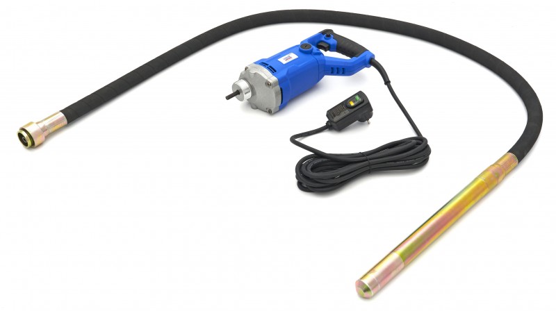 HBM 1100 W vibratoren til beton med 2 m vibratoren og 230 V.