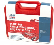 HBM 14-delige professionele remleiding buig-, snij- en felsset voor DIN ISO en SAE