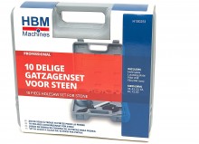 HBM 10-delige diamant gatzagenset voor natuursteen