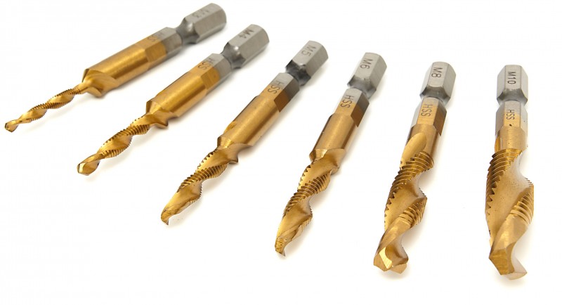 HBM 6-delige HSS Zelftappende Borenset M3 tot M10 voor Metaal
