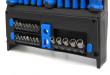 HBM 39-delt skruetrækker-, bit- og topnøglesæt - Slids, Hex, Philips, Pozidriv, Torx, bitholder.