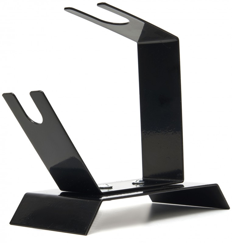 HBM Enkel Verfspuithouder Model 2, spuitpistoolhouder van staal met poedercoating, zwart, 100 x 200 x 190 mm