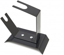 HBM Enkel Verfspuithouder Model 2, spuitpistoolhouder van staal met poedercoating, zwart, 100 x 200 x 190 mm